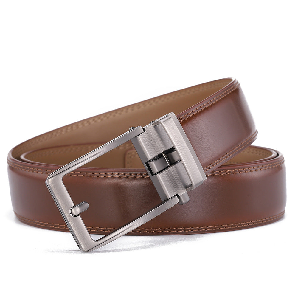 Genuine Leather Automatic Classic Buckle Belt