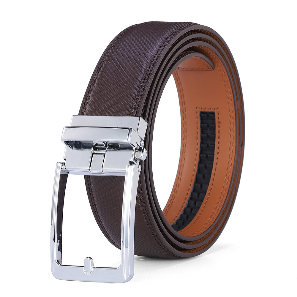 Genuine Leather Automatic Classic Buckle Belt