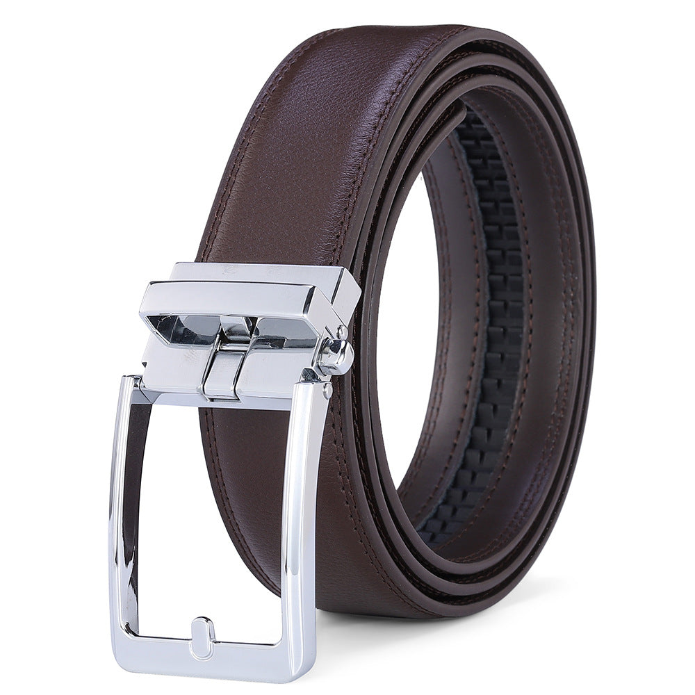 Genuine Leather Automatic Classic Buckle Belt