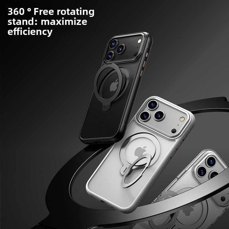 Alloy Reinforced MagSafe iPhone Case with 360 Degree Swivel Stand