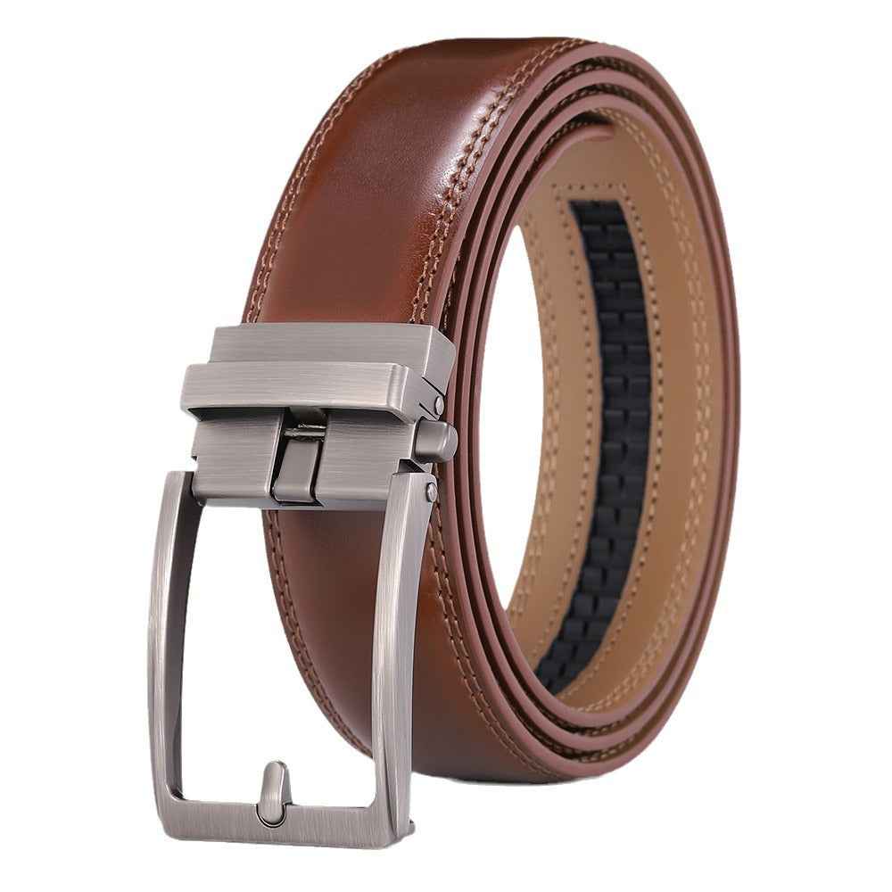 Genuine Leather Automatic Classic Buckle Belt