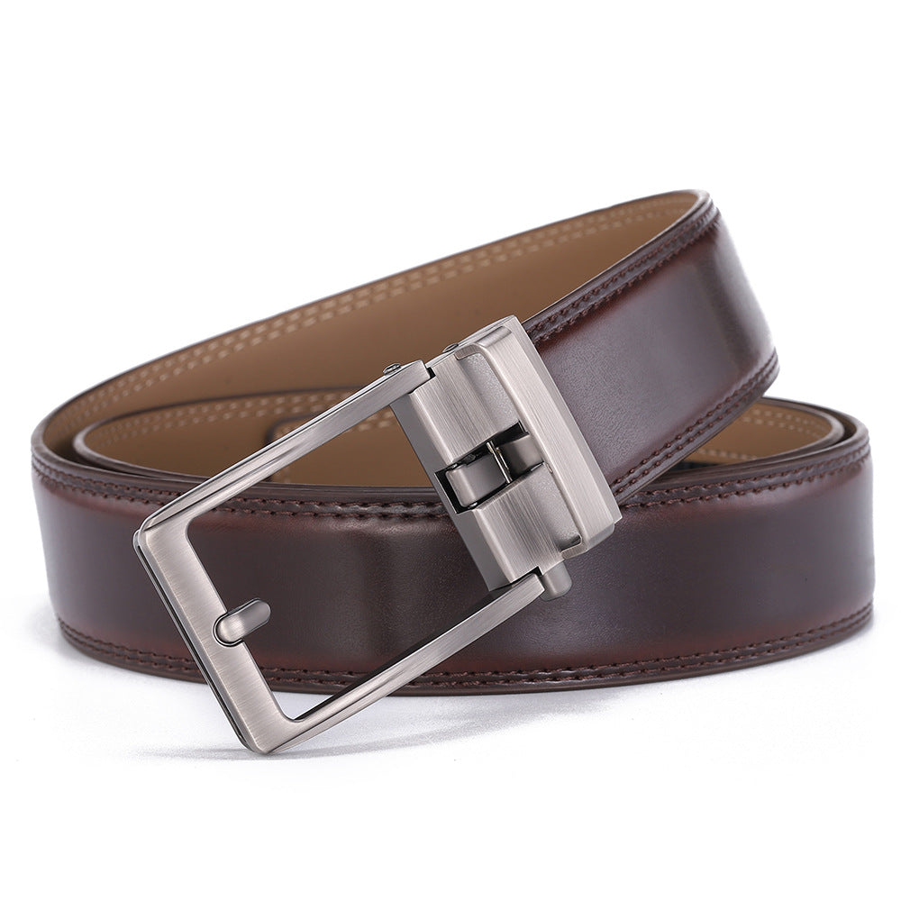 Genuine Leather Automatic Classic Buckle Belt