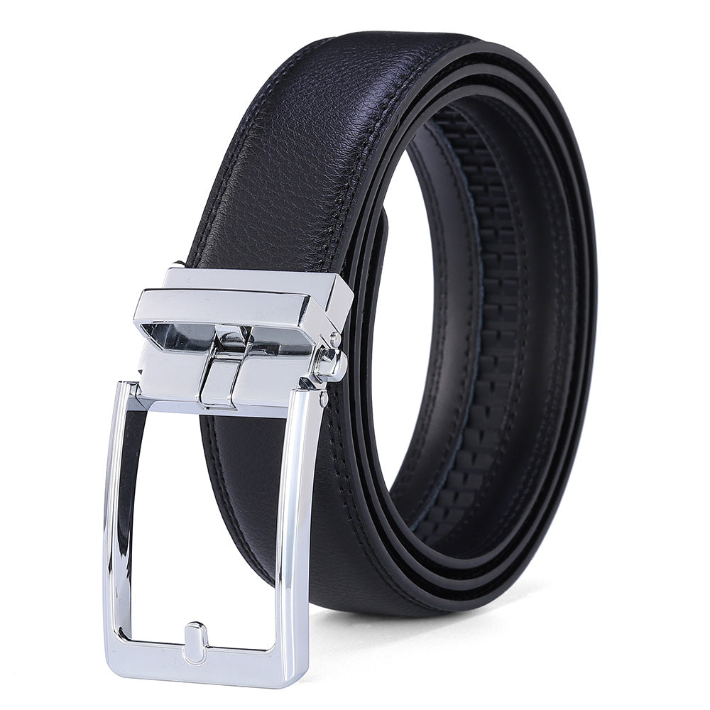 Genuine Leather Automatic Classic Buckle Belt